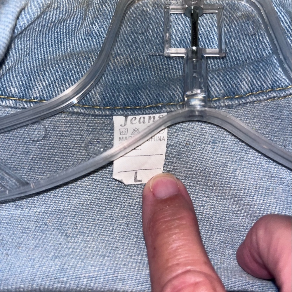 Ina Light Blue Distressed Jean Jacket - Picture 10 of 10